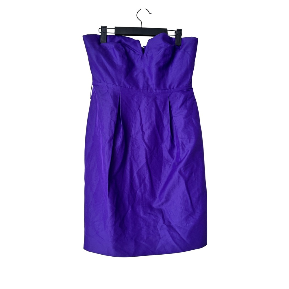 J.Crew Purple Cotton Silk Blend Strapless Sweetheart Cocktail Dress 6P